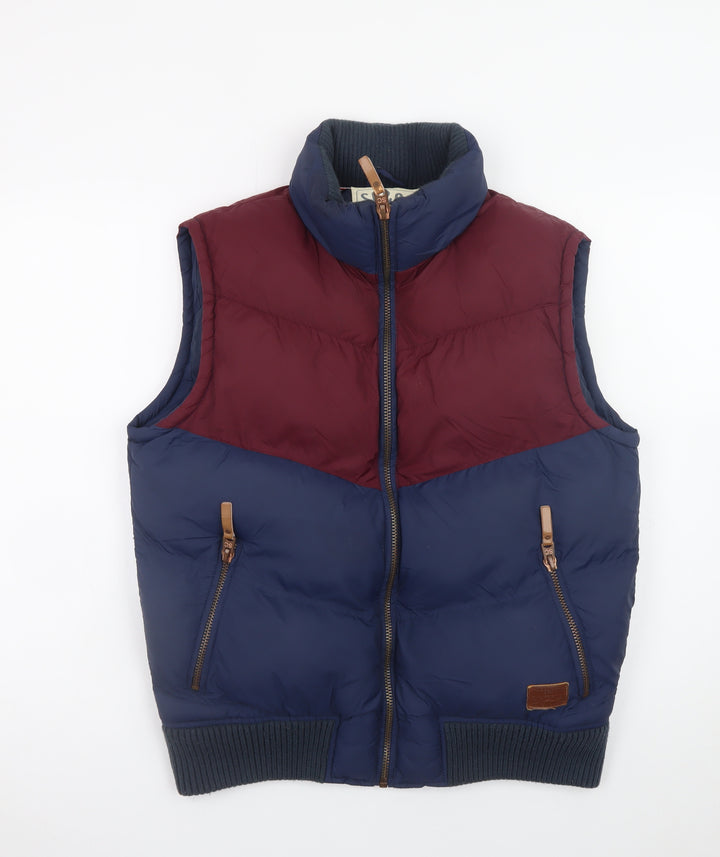 SoulCal & Co Men's Multicoloured Padded Zip Vest Medium