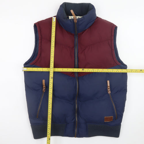 SoulCal & Co Men's Multicoloured Padded Zip Vest Medium
