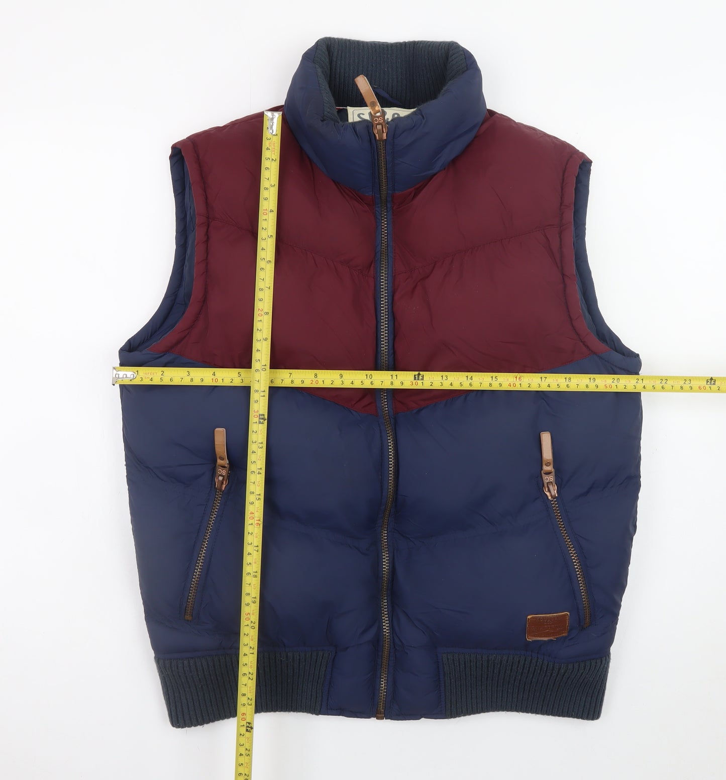 SoulCal & Co Men's Multicoloured Padded Zip Vest Medium