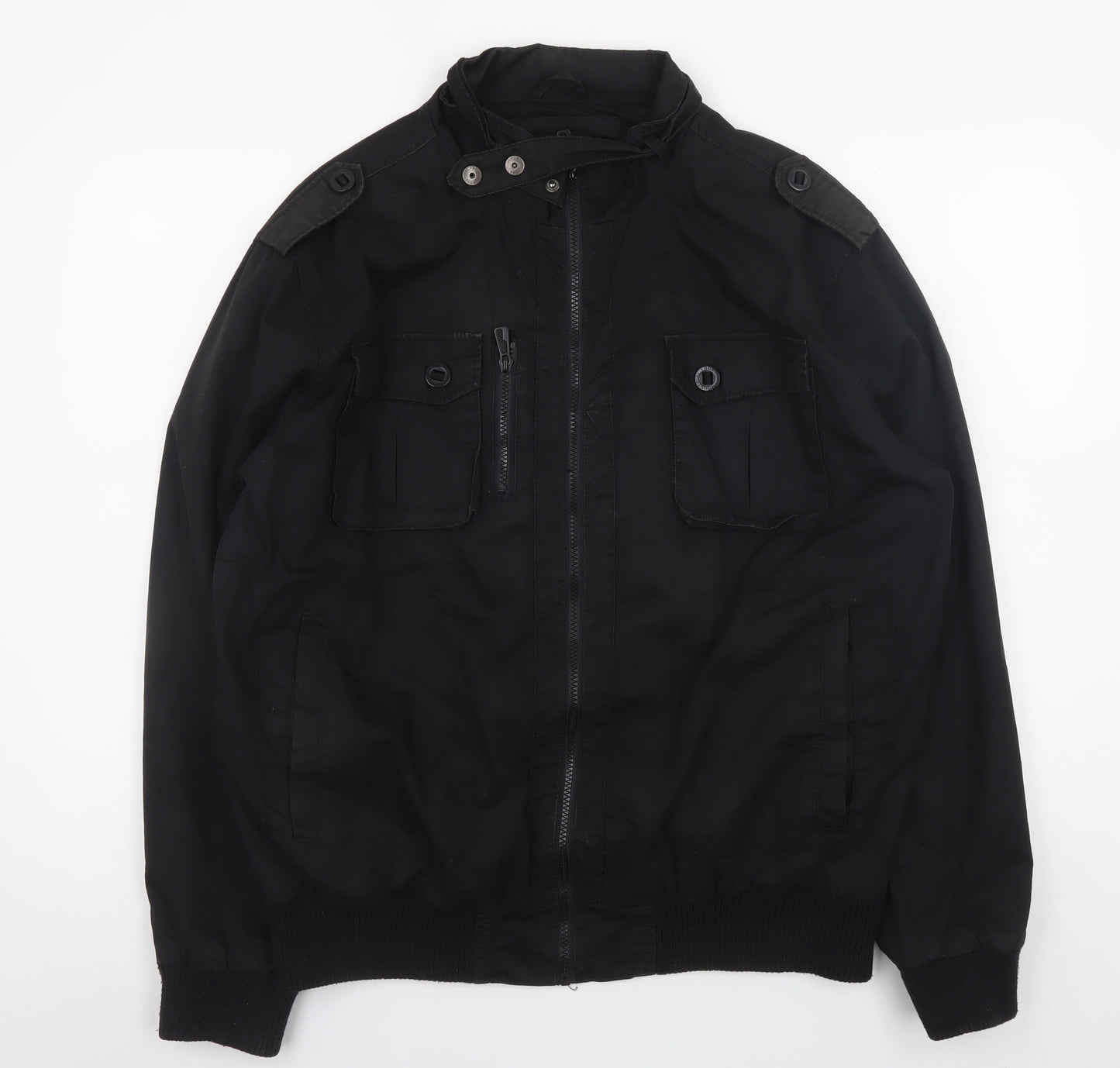 Burton Mens Black XL Military Style Cotton Jacket