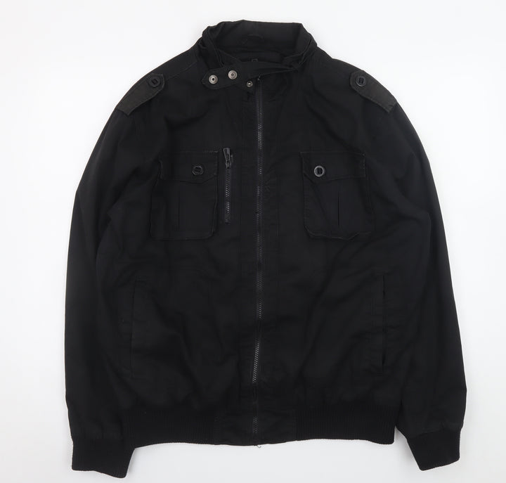 Burton Mens Black XL Military Style Cotton Jacket
