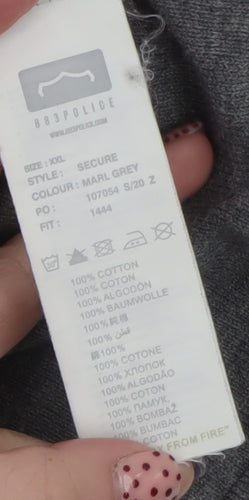 883 Police Men's Grey 2XL Crew Neck Cotton Pullover Jumper