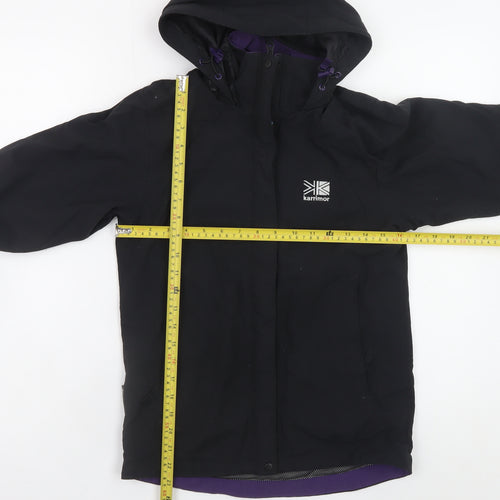 Karrimor Women's Black Waterproof Hooded Rain Jacket Size 6