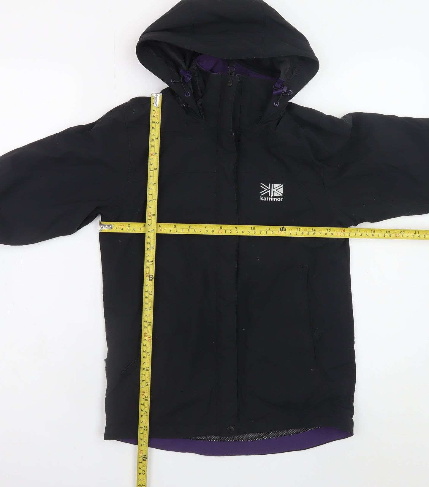 Karrimor Women's Black Waterproof Hooded Rain Jacket Size 6