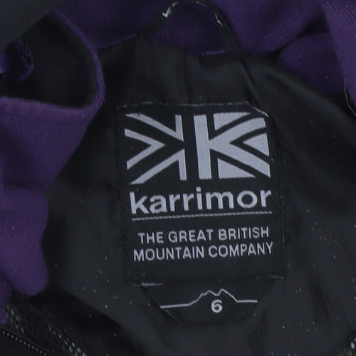 Karrimor Women's Black Waterproof Hooded Rain Jacket Size 6
