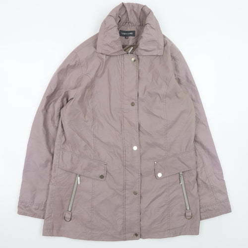Harvey & Jones Women’s Purple Mid-Length Water Resistant Jacket UK 14