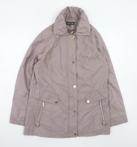 Harvey & Jones Women’s Purple Mid-Length Water Resistant Jacket UK 14