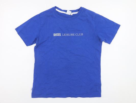 Diesel Men's Blue XS Leisure Club Cotton Crew Neck T-Shirt