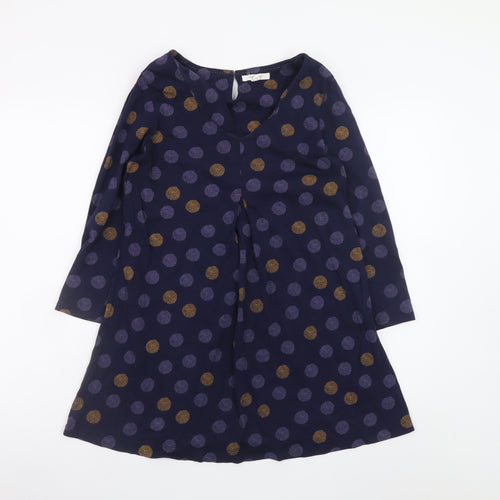 White Stuff Women’s Blue Polka Dot A-Line Dress Size 12