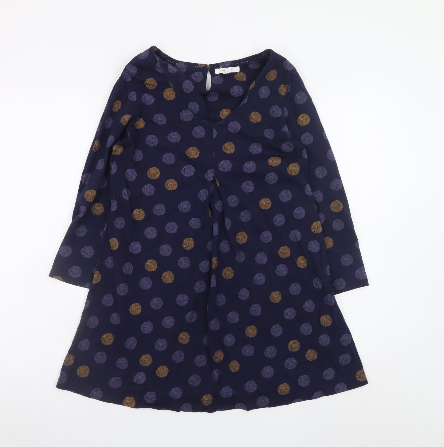 White Stuff Women’s Blue Polka Dot A-Line Dress Size 12