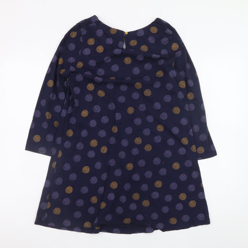White Stuff Women’s Blue Polka Dot A-Line Dress Size 12