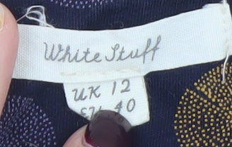 White Stuff Women’s Blue Polka Dot A-Line Dress Size 12