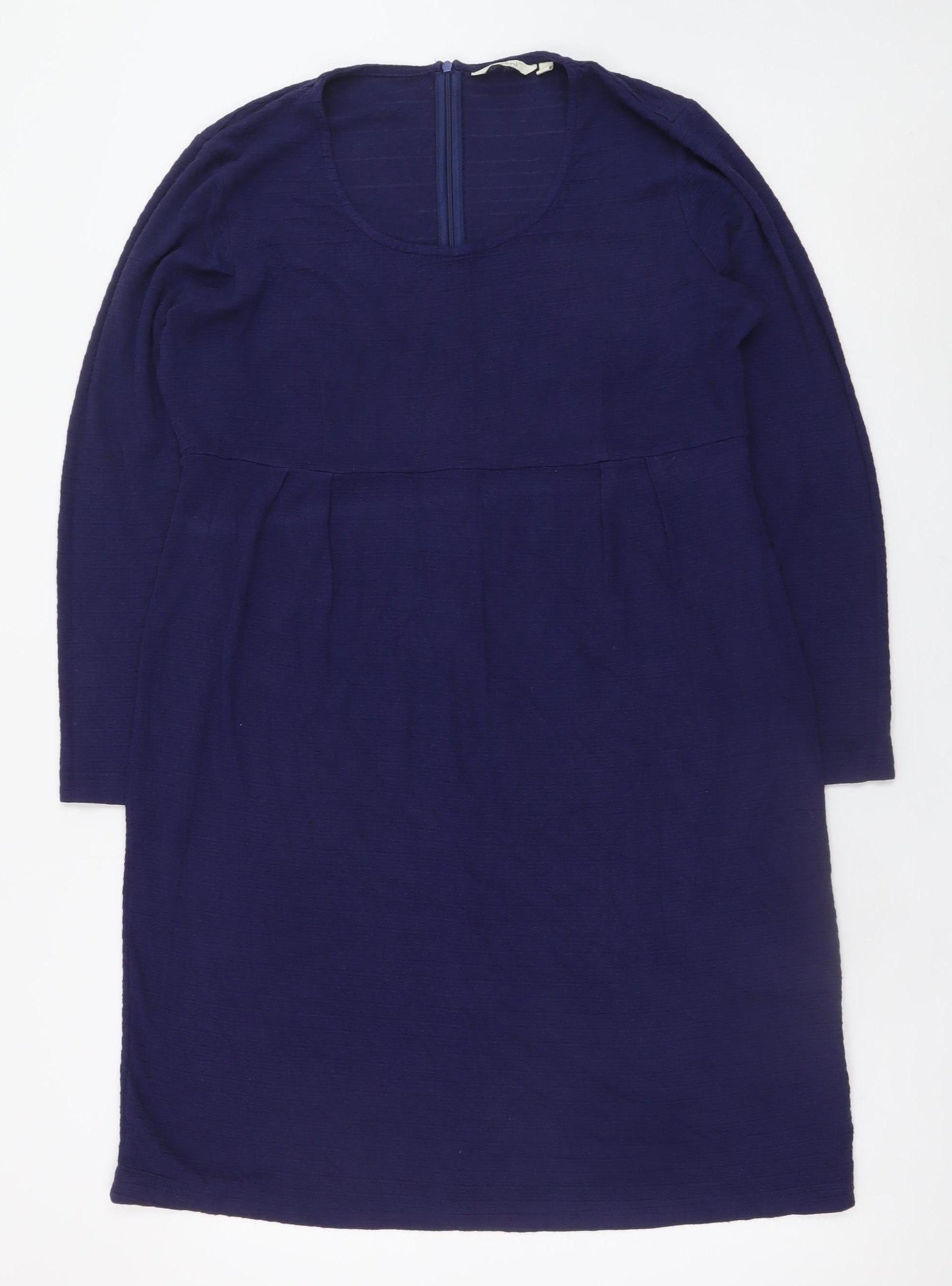Adini Women's Blue Long Sleeve Shift Dress Size L Viscose Blend