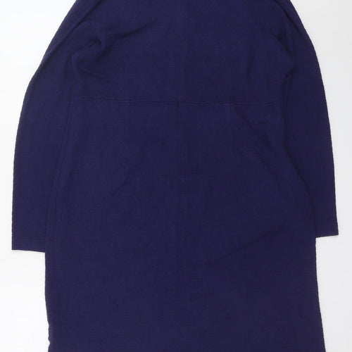 Adini Women's Blue Long Sleeve Shift Dress Size L Viscose Blend