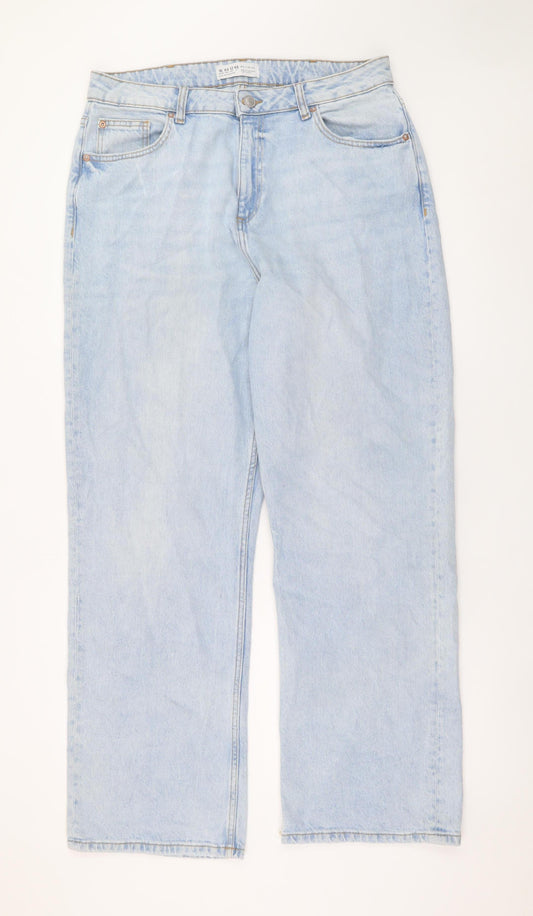 Primark Women Blue Size 16 Relaxed Straight Leg Denim Jeans