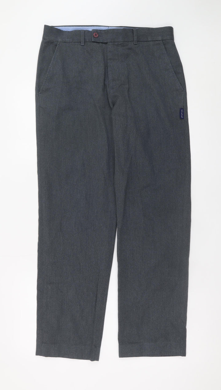 Hunter Men Grey Regular Fit Chino Trousers 32x32