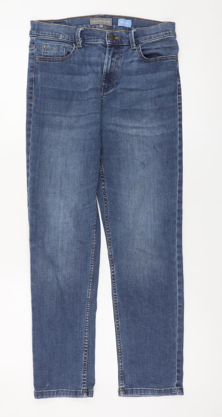 RJR John Rocha Women's Blue Straight Leg Jeans Size 12 Regular