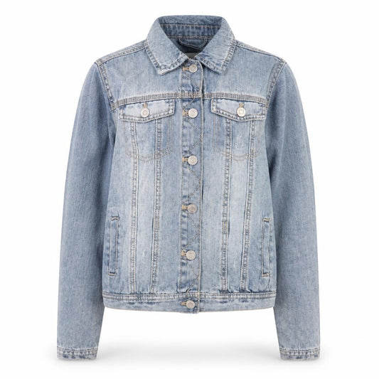 Front view of Next Teens Blue Denim Jacket 13yrs Cotton Casual Classic