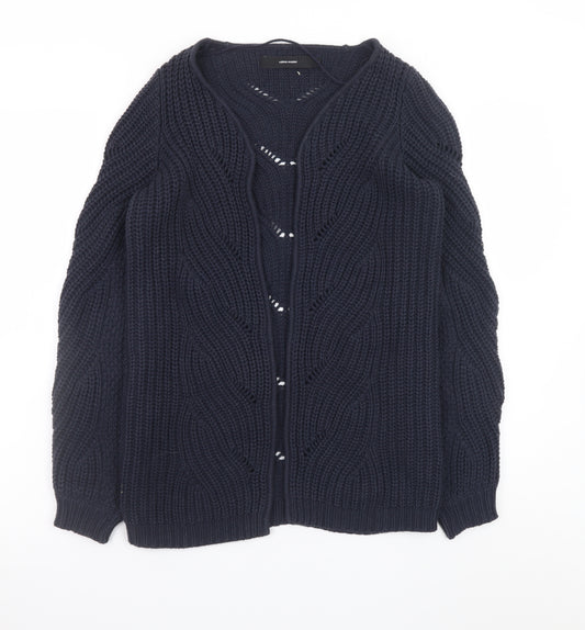 Vero Moda Women's Blue Chunky-Knit Open Cardigan XS
