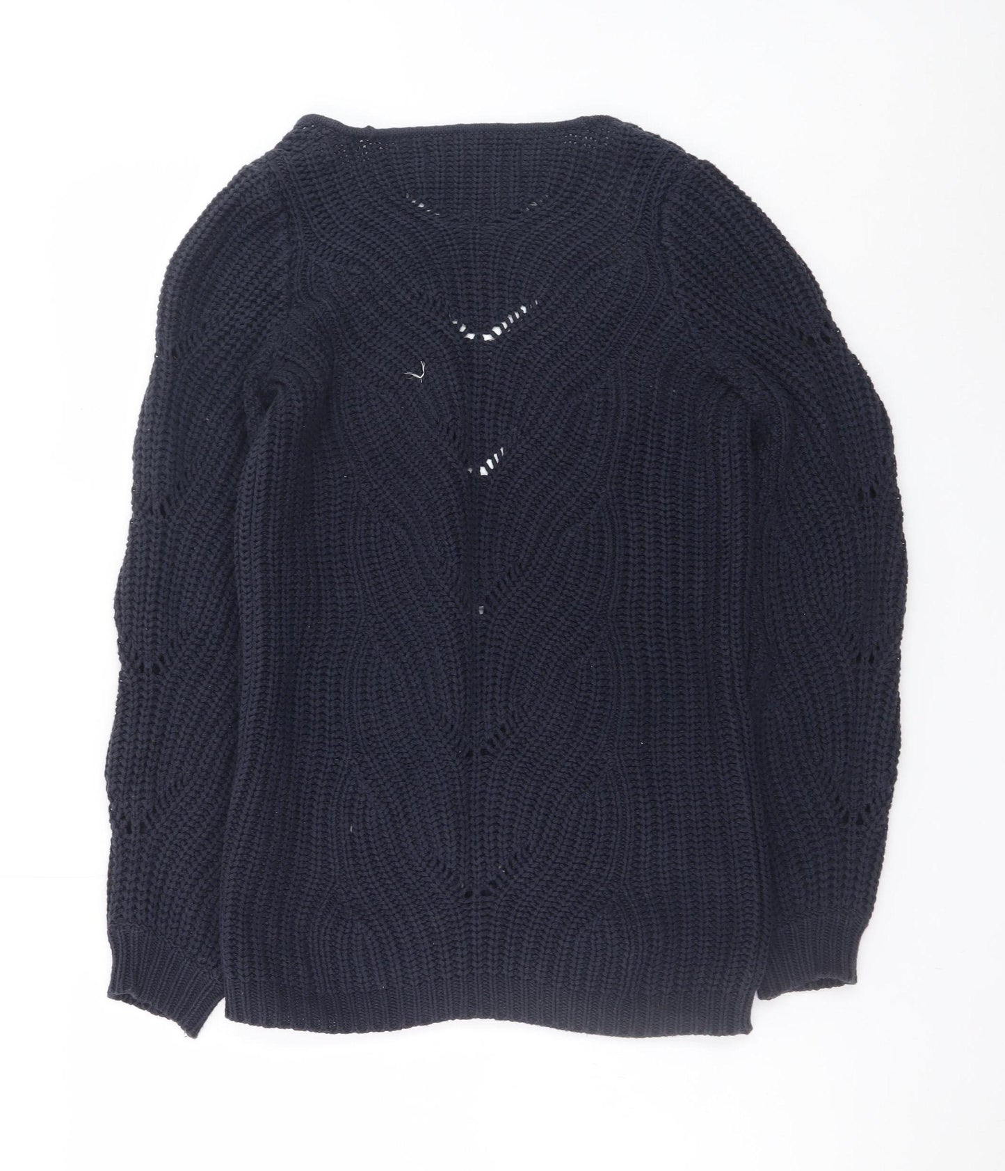 Vero Moda Women's Blue Chunky-Knit Open Cardigan XS