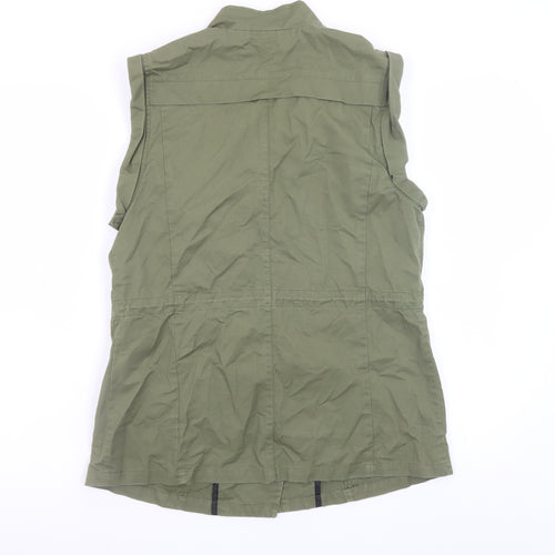 Vero Moda Women's Green Military Sleeveless Waistcoat M