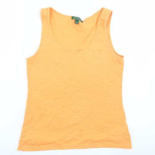 Ralph Lauren Women's Orange Cotton Tank Top Size L