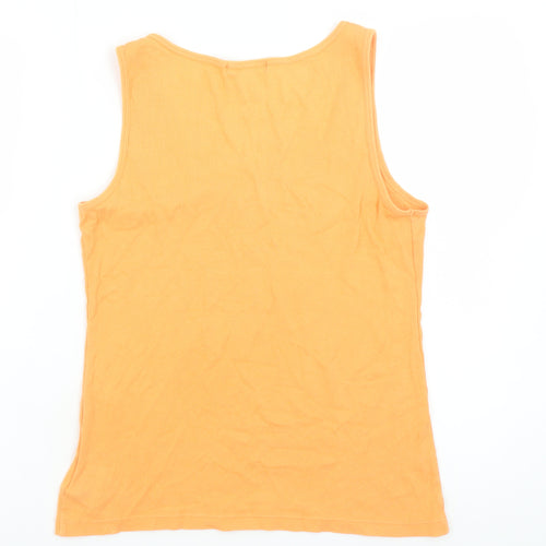 Ralph Lauren Women's Orange Cotton Tank Top Size L