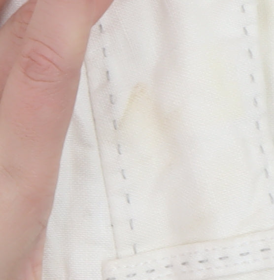 Marks and Spencer Per Una Women's White Linen-Cotton Cropped Trousers Size 14R