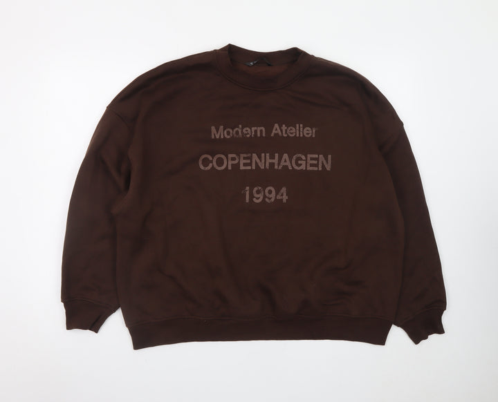 Dunnes Stores Women’s Brown Pullover Sweatshirt XL Relaxed Fit Copenhagen 1994