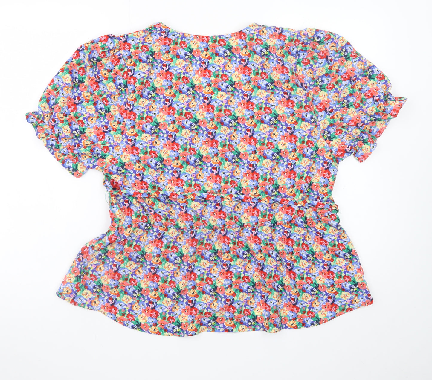 Marks and Spencer Women’s Multicoloured Floral Wrap Blouse Size 16