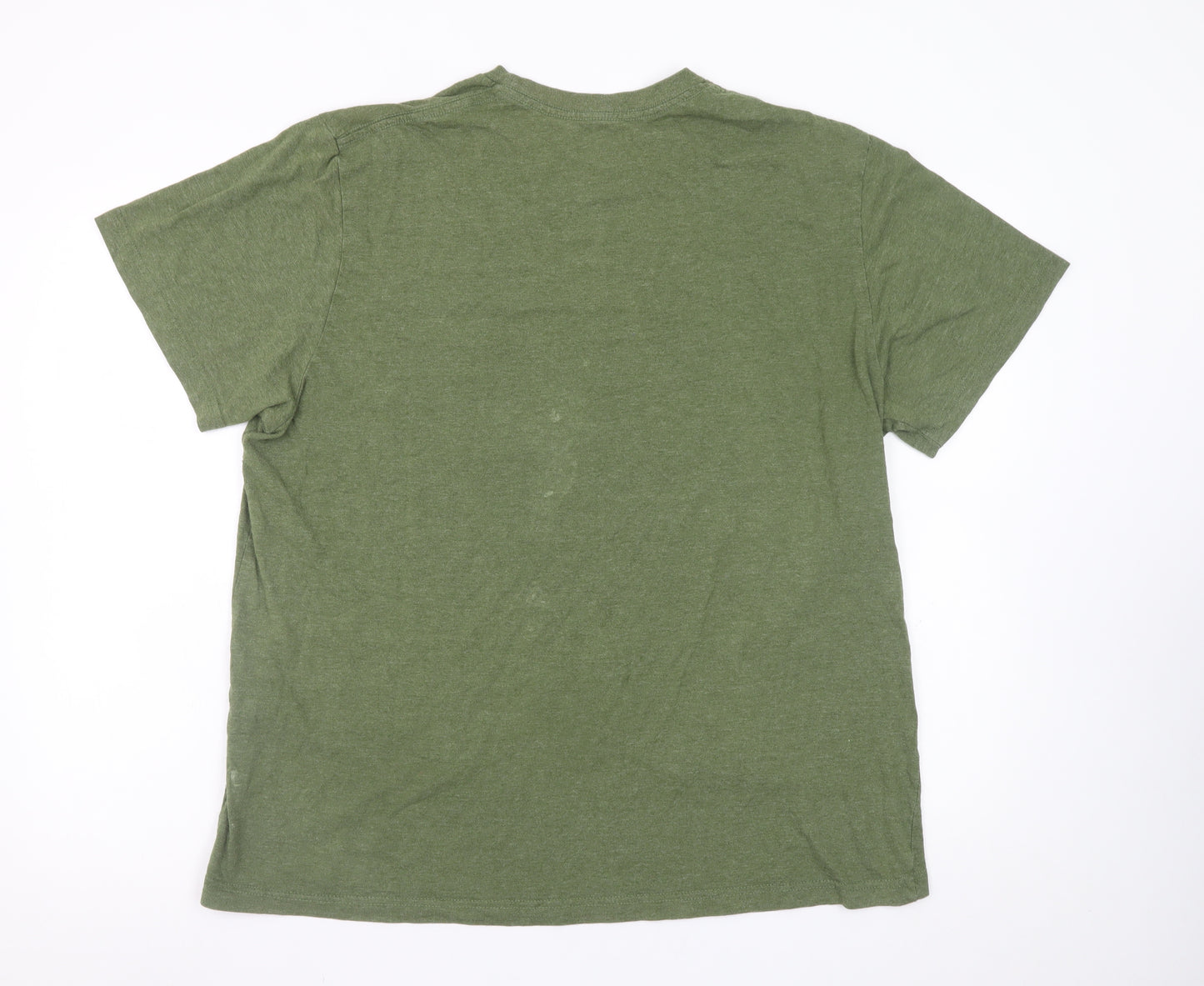 Old Navy Men’s Green XL Beer Run Graphic T-Shirt Short Sleeve Crew Neck