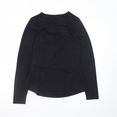 Fransa Women's Black Long Sleeve Polyester Blouse M