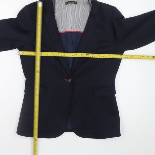 Dunnes Women’s Navy Blue Blazer Size 12 Regular Fit Business Jacket
