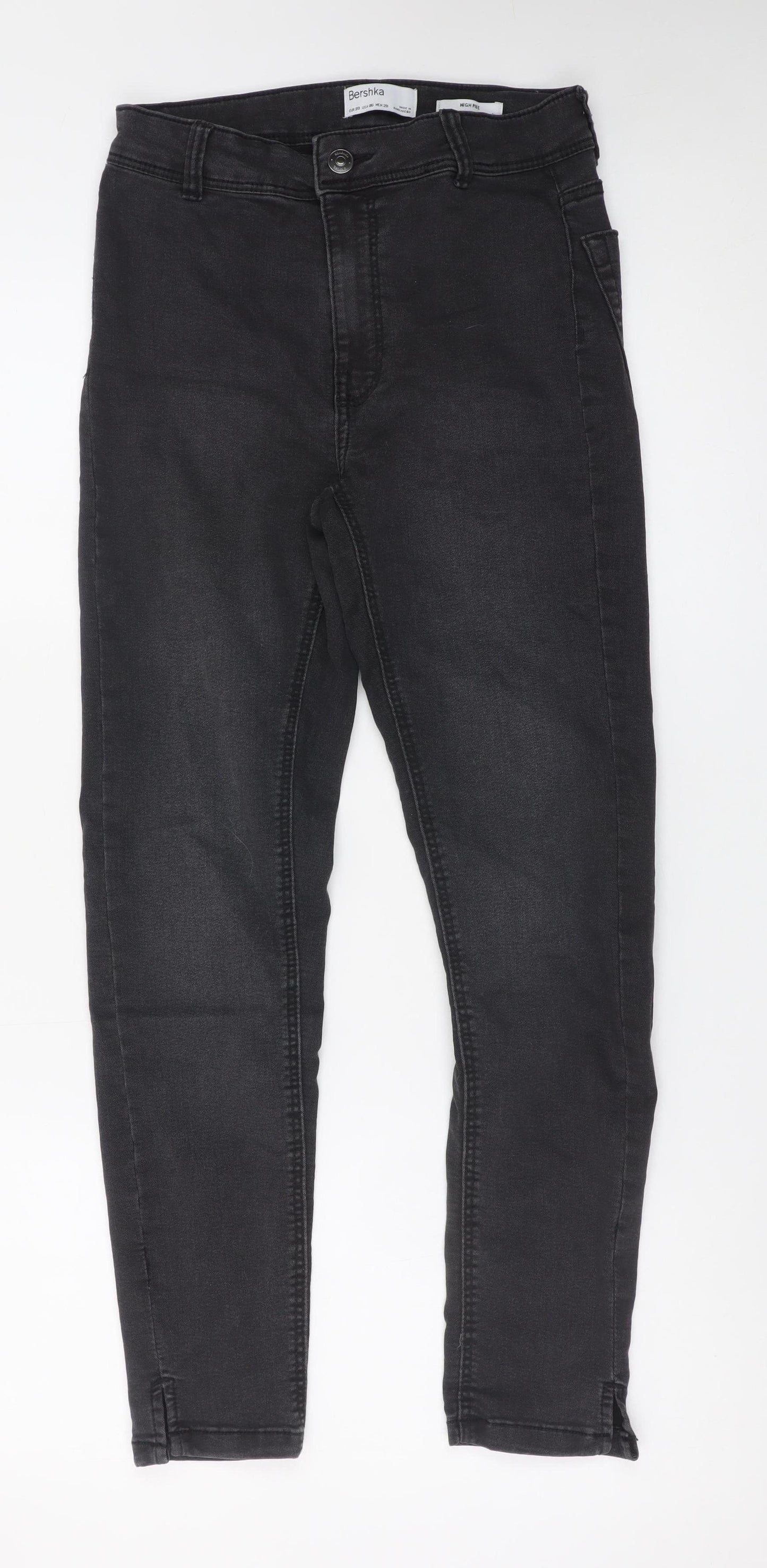 Bershka Women Black Size 10 Skinny High Rise Jeans