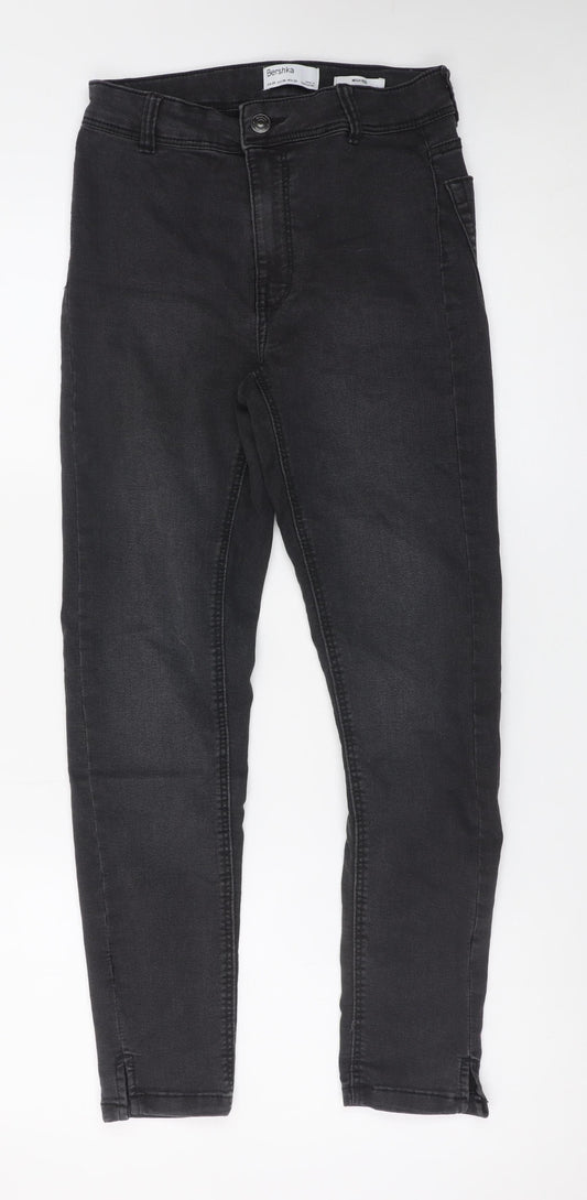 Bershka Women Black Size 10 Skinny High Rise Jeans