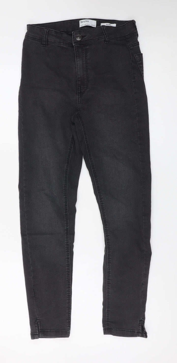 Bershka Women Black Size 10 Skinny High Rise Jeans
