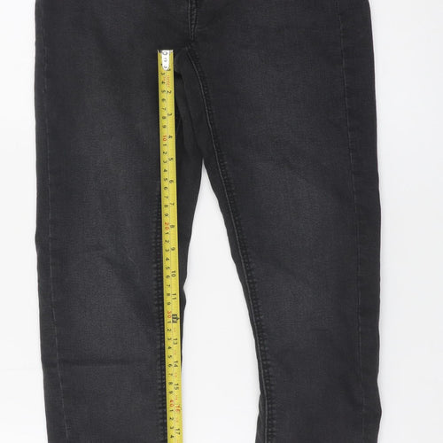 Bershka Women Black Size 10 Skinny High Rise Jeans
