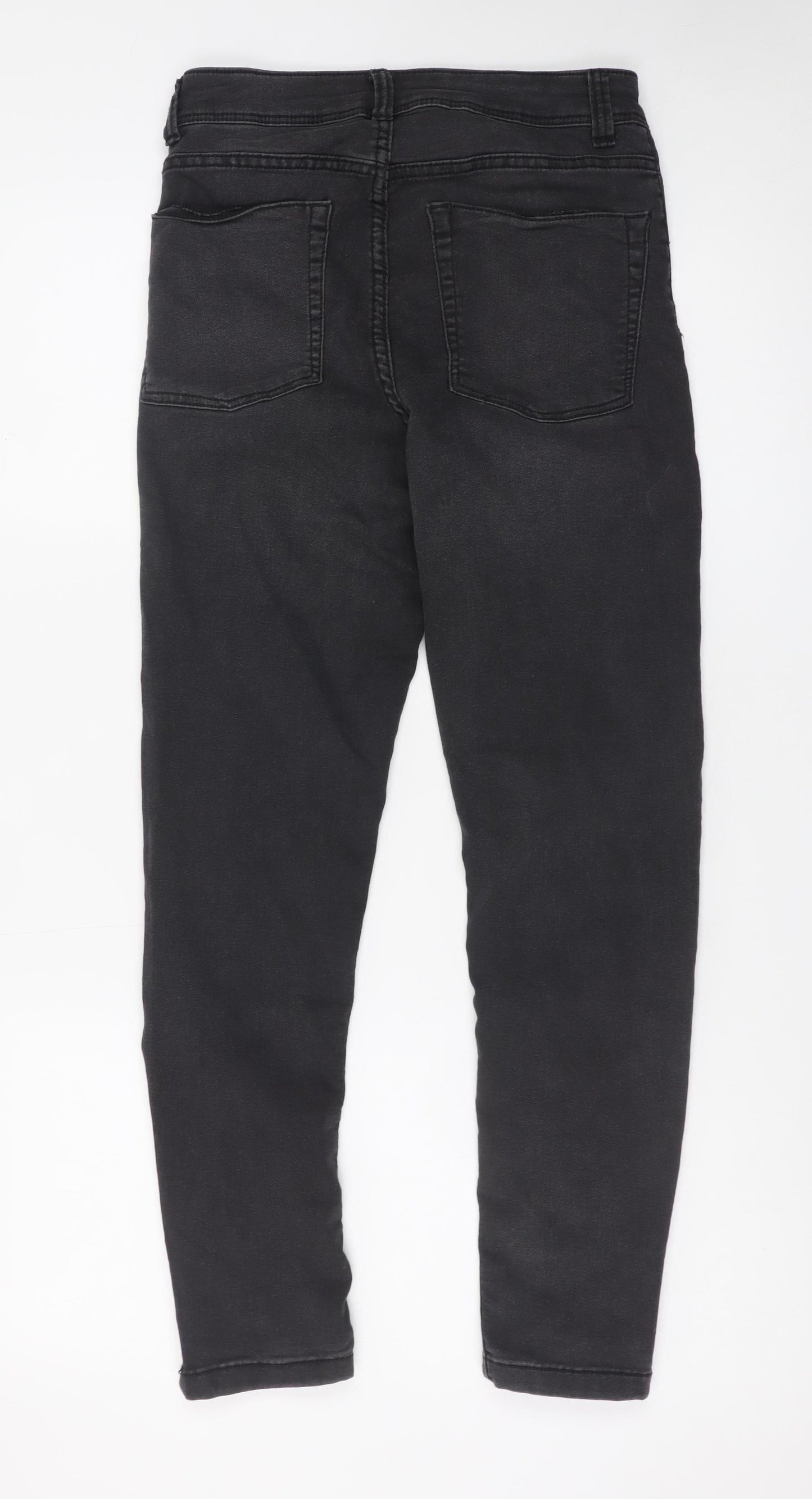 Bershka Women Black Size 10 Skinny High Rise Jeans