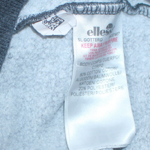 Ellesse Men's Blue Pullover Hoodie XS Fleece Graphic Regular Fit