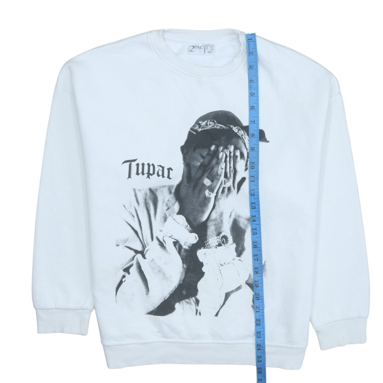 2Pac Women’s White Graphic Pullover Sweatshirt Size 6/8
