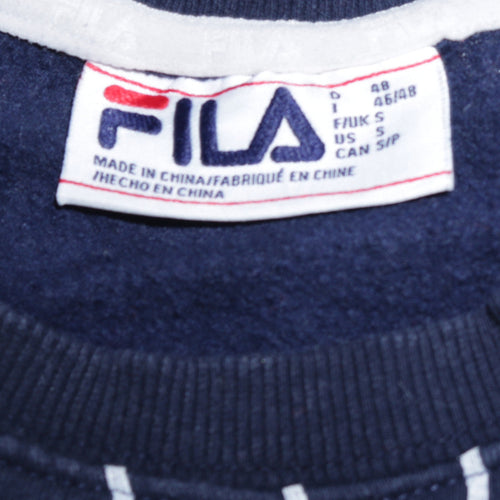 FILA Men's Blue Striped Italian Heritage Sweatshirt Size S