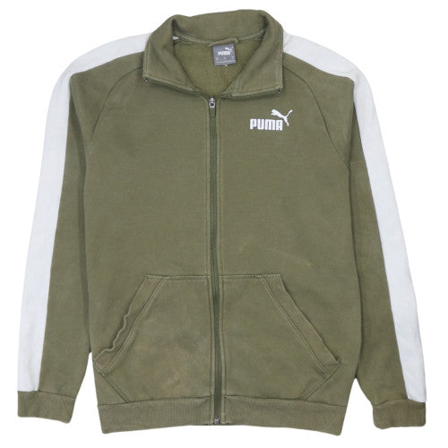 Puma Men's Green XS Full Zip Sweatshirt with Logo