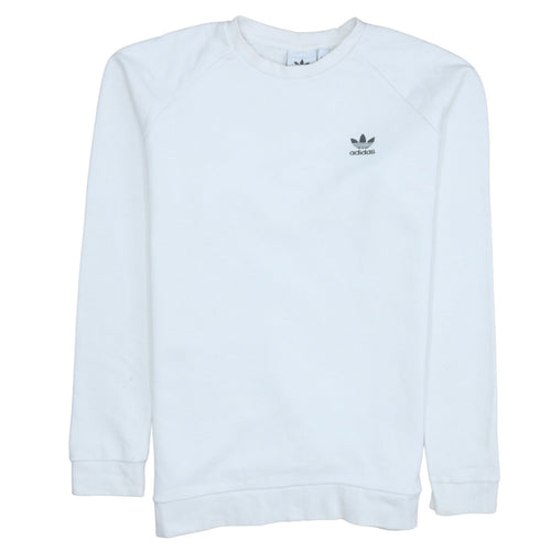 Adidas Men's White Crew Neck Pullover Sweatshirt Size M