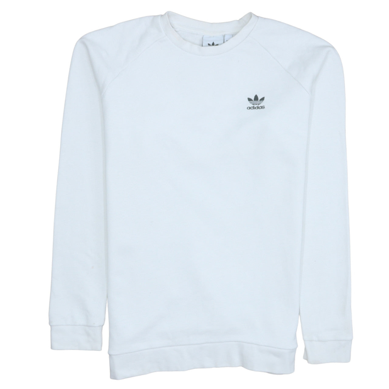 Adidas Men's White Crew Neck Pullover Sweatshirt Size M