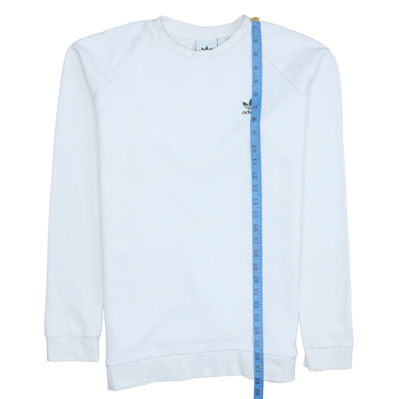 Adidas Men's White Crew Neck Pullover Sweatshirt Size M