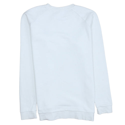 Adidas Men's White Crew Neck Pullover Sweatshirt Size M