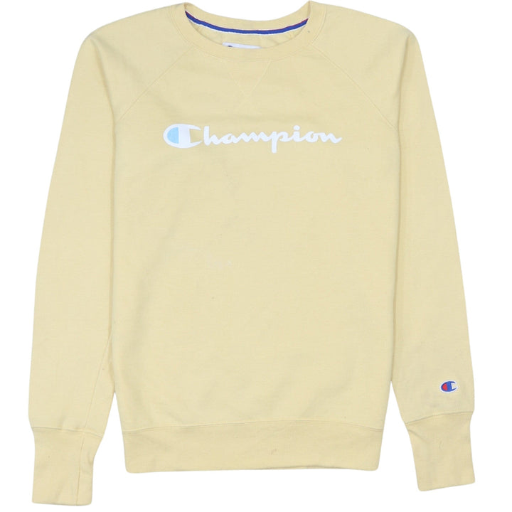 Champion Men's Beige Small Crew Neck Pullover Sweatshirt