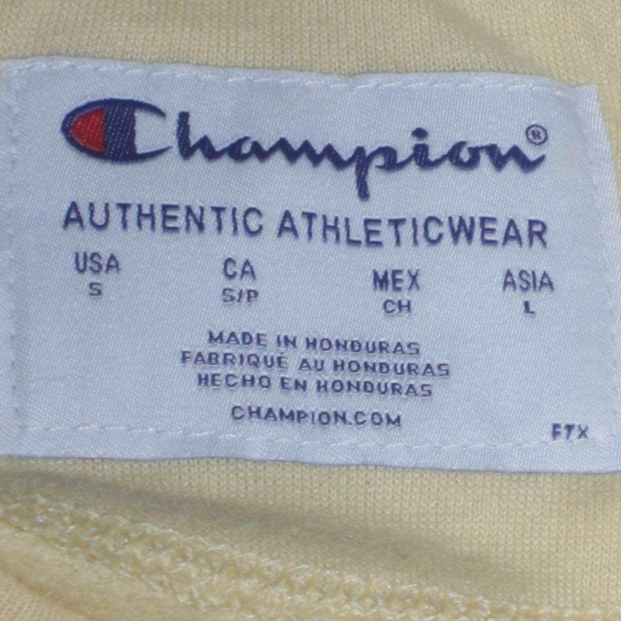 Champion Men's Beige Small Crew Neck Pullover Sweatshirt