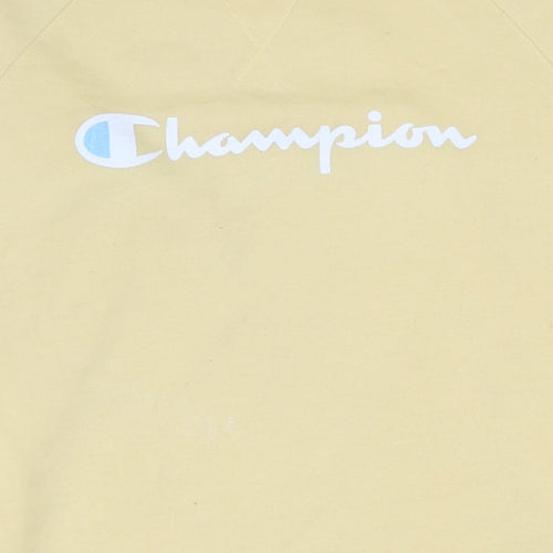 Champion Men's Beige Small Crew Neck Pullover Sweatshirt
