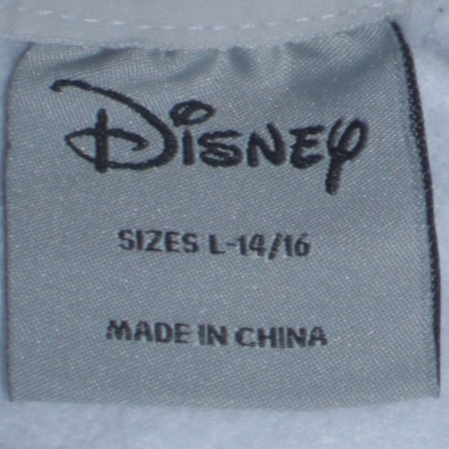Disney Women Grey Mickey Mouse Graphic Pullover Sweatshirt L 14/16